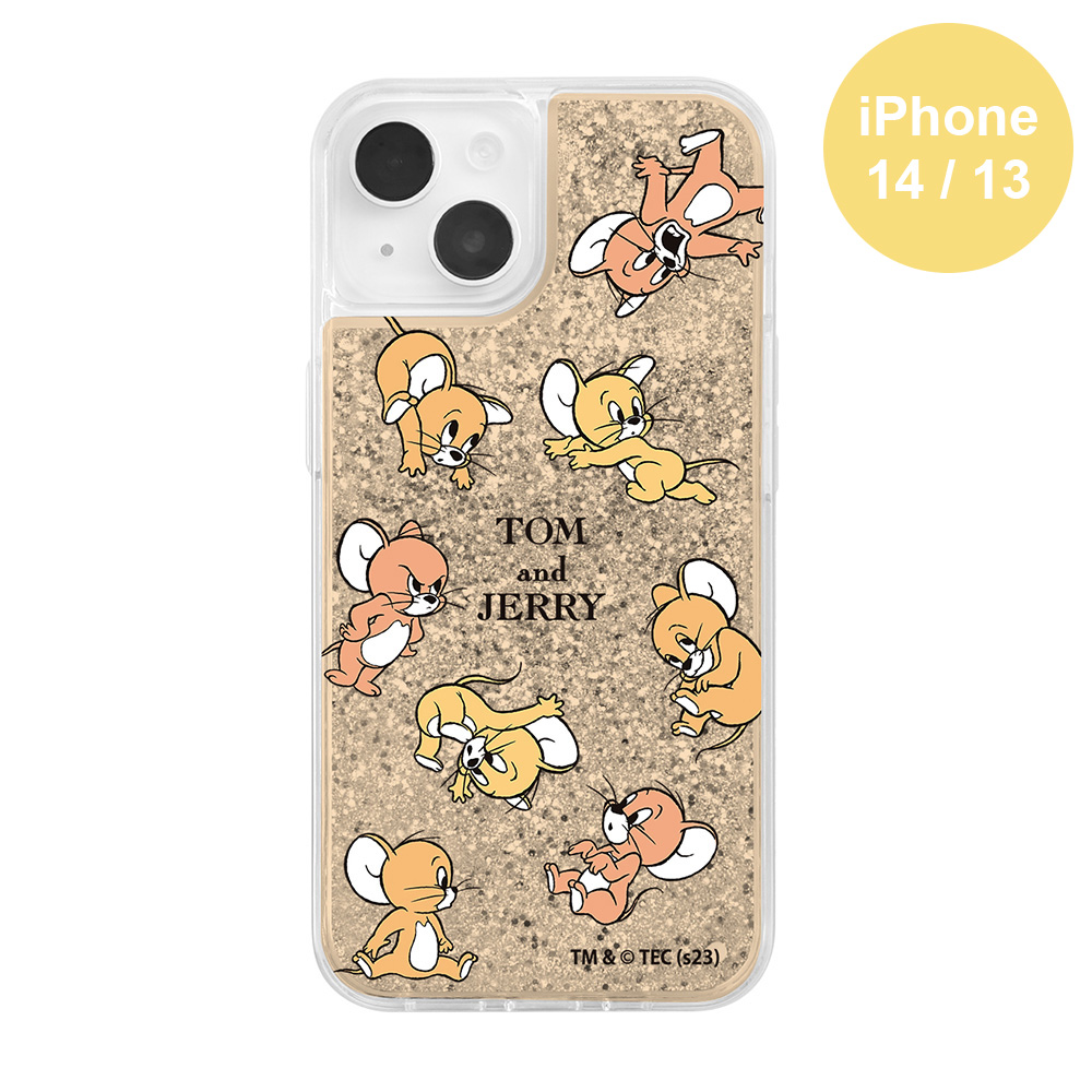 iPhone 14/13/『トムとジェリー』/ラメ グリッターケース - TOM AND 