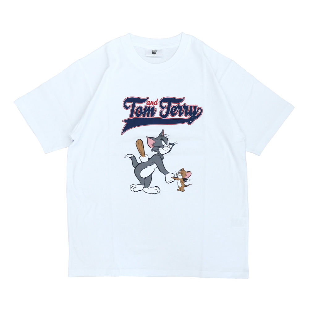 トムとジェリー クルーネック半袖Tシャツ（メンズ） - TOM AND JERRY